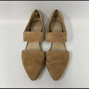 Eileen Fisher Hall pointy toe in nude beige suede size 8